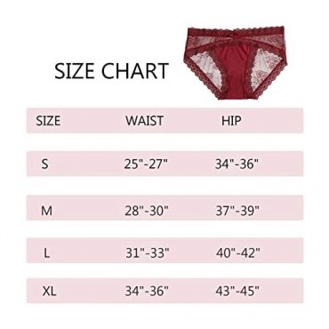 LEVAO Women Lace Underwear Sexy Breathable Hipster Panties Stretch Seamless Bikini Briefs 6 Pack