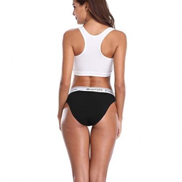 moonlight elves Women's Cotton Underwear Bikini Panties Hipster Panty Regular & Plus Size Cheeky Briefs for Ladies Pack 6