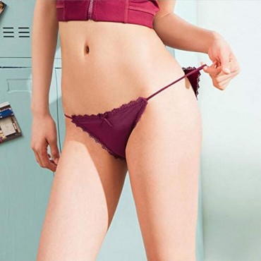 Nightaste Women Sexy Lace Silky String Bikini Panties Multi-Pack Comfort Cheeky Underwear Briefs