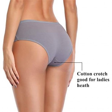OUXBM Women's Underwear Cotton Bikini Ladies Panties Low Rise with Gift Bag Braguitas