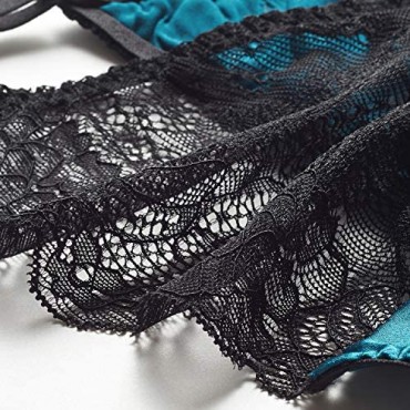 SilRiver Womens Silk String Bikini Satin Panties for Women Underwear Shiny Tanga Briefs
