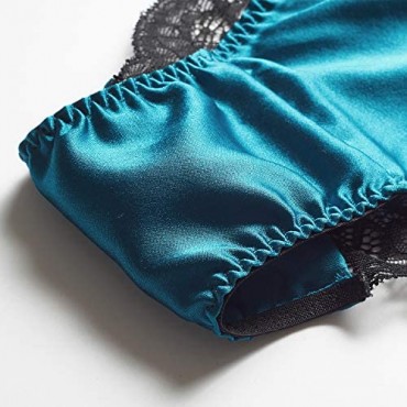 SilRiver Womens Silk String Bikini Satin Panties for Women Underwear Shiny Tanga Briefs