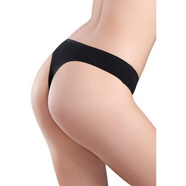 Wealurre Women's Low Rise Thongs Cotton Stretch Panties Breathable Bikini Underwear Multipack