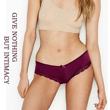 Women's Underwear Lace Bikini Panties Seamless Half Back Coverage Panty Pack