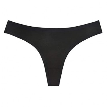 6 Pack Women's Cotton Thongs Breathable Bikini Panties Underwear