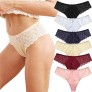 BIONEK Thongs Panties Sexy Underwear Woman Tanga Femme Stretchy No Show Panty Pack of 6