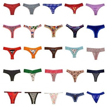 DIRCHO Women Underwear Variety of Panties Thong G-string T-back Tanga Pack of 10&20