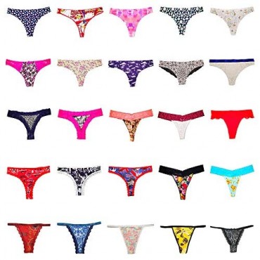DIRCHO Women Underwear Variety of Panties Thong G-string T-back Tanga Pack of 10&20
