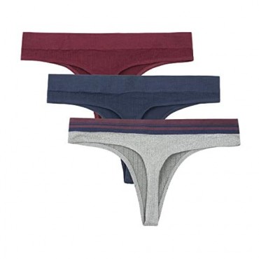 Lucky Brand Women's 3 Pack Thong Panties
