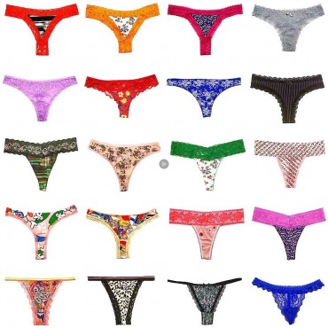 O’Kalyn Varity of Women Underwear Panties Pack Thong G-string T-back Lacy Tanga Assortment
