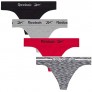 Reebok Women's Seamless Thong Underwear with Tag Free Elastic Waistband (4 Pack)