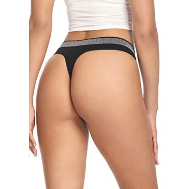 Seamless Thongs for Women Womens Underwear Thong Seamless Panties 3-6 PACK