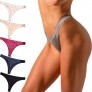 VISSAY Women's underwear sexy briefs sexy ice silk one-piece seamless thong for pack 6