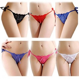 Women Tie Panties Bowknot Ribbon Adjustable Sides Underwear Adjustable G-String Thongs Underwear