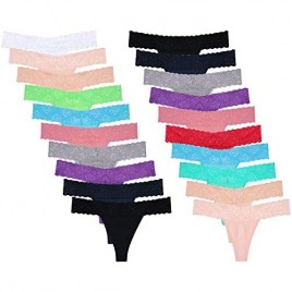Womens Thong Underwear Lace Hollowed Out T Back Low Waist Ice Silk Sexy Cheeky Thong See Through Panties