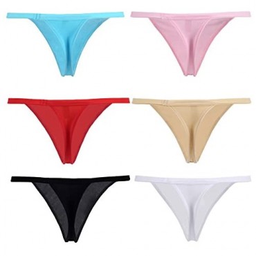 YOYI FASHION Women Cotton Low Rise Soft Breathable T-Back G-String Thong Panties Multi Packs